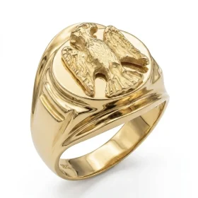 انگشتر طلا مردانه ۱۸ عیار 7 انگشتر طلا مردانه ۱۸ عیار — طلای زرد — ۱۲.۷۲۰ گرم — Au750 — کهربا گلد